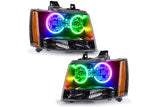 Oracle LED Halo Headlights: 07-14 Chevrolet Suburban (ColorShift RGB / 2.0 Controller)