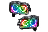 Oracle LED Halo Headlights: 08-14 Nissan Armada (ColorShift RGB / BC1 Controller)