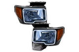 Oracle LED Halo Headlights: 09-14 Ford F-150 (Black / White SMD Single Color)