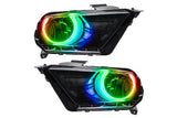 Oracle LED Halo Headlights: 10-12 Ford Mustang w/o OEM HID (ColorShift RGB / RF Controller)