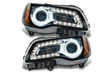 Oracle LED Halo Headlights: 11-14 Chrysler 300C w/o OEM HID (Black / White SMD Single Color)