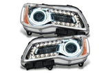 Oracle LED Halo Headlights: 11-14 Chrysler 300C w/o OEM HID (Chrome / White SMD Single Color)