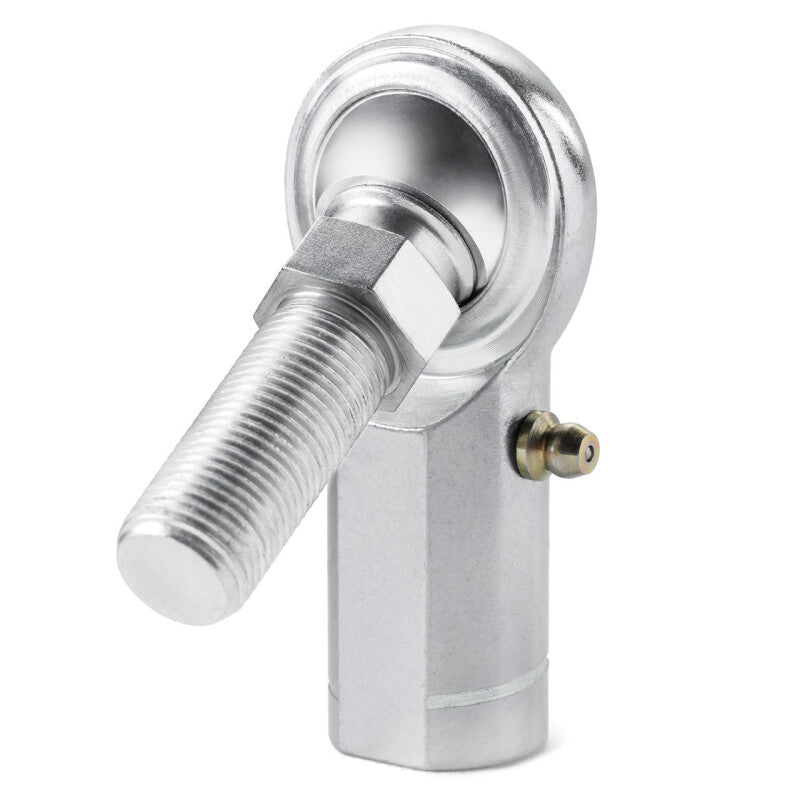 QA1 C Series 2-Pc Rod End - Female/Left Hand - .75in Bore x 3/4-16 w/Stud & Zerk - Carbon Steel