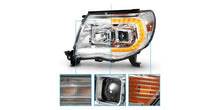 Load image into Gallery viewer, Raxiom 05-11 Toyota Tacoma Axial Series Switchback Proj Headlights- Chrome- Clear Lens