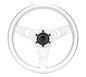NRG Aluminum Steering Wheel 330mm - Arow Cutout - Ergonomic Grip - Anadized Silver