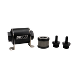 DeatschWerks Stainless Steel 5/16in 10 Micron Universal Inline Fuel Filter Housing Kit (70mm)
