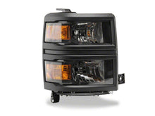Load image into Gallery viewer, Raxiom 14-15 Chevrolet Silverado 1500 OE Style Headlights/ Black Trim- Black - Clear Lens