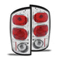 Raxiom 02-05 Dodge RAM 1500 Axial Series Tail Lights- Chrome Housing- Red/Clear Lens