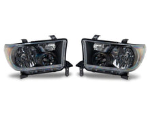 Load image into Gallery viewer, Raxiom 07-13 Toyota Tundra OEM Style Headlights- Black Housing- Clear Lens