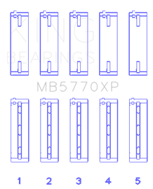 King Engine Bearings Nissan VK45DD/E/ VK50VE/ Vk56DE/VD (Size 0.25) Main Bearing Set