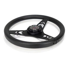NRG Aluminum Steering Wheel 330mm - Arow Cutout - Ergonomic Grip - Anadized Black