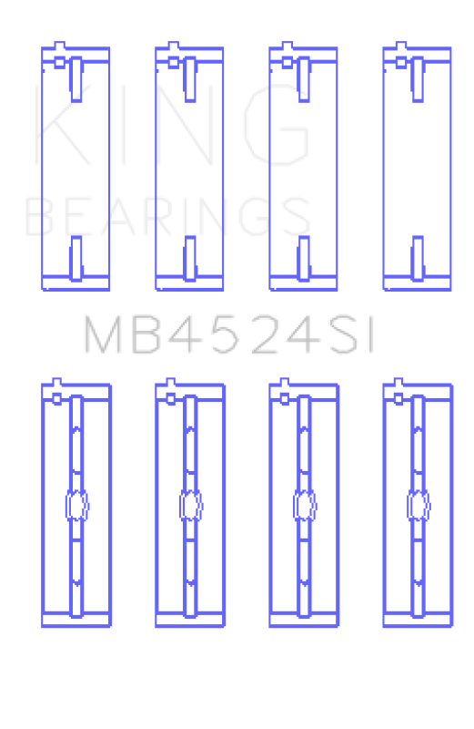 King Nissan VR38DETT / VQ35HR / VQ37HR (Size +0.50mm) Crankshaft Main Bearing Set (Set of 4)