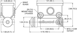 Wilwood Side Mount ATV M/C 19mm Bore R/H