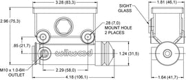 Wilwood Side Mount ATV M/C 19mm Bore L/H