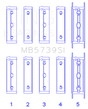Load image into Gallery viewer, King Engine Bearings Subaru EJ20/EJ22/EJ25 Bi-Metal Silicon Aluminum Main Bearing Set - Size +.002mm