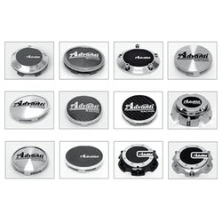 CAPHYC ADV CENTER CAP FOR ADVANTI RACING HYBRIS/REIN CHROME CAP BLACK LOGO (PC997)