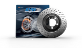 SHW 24-25 Porsche 911 GT3 4.0L Right Front Cross-Drilled Lightweight Brake Rotor (9GT615302L)