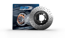Load image into Gallery viewer, SHW 24-25 Porsche 911 GT3 4.0L Left Front Cross-Drilled Lightweight Brake Rotor (9GT615301L)