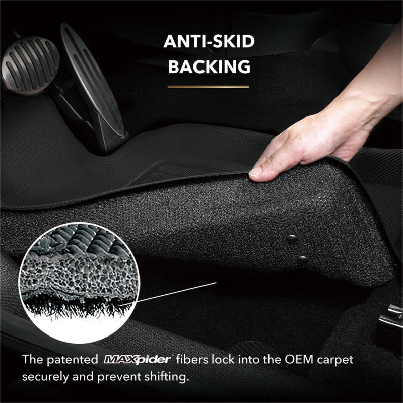 3D MAXpider 2007-2012 Nissan Altima Kagu 1st & 2nd Row Floormats - Black