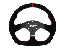 Load image into Gallery viewer, PRP Suede D-Shape Steering Wheel - Red