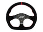 PRP Suede D-Shape Steering Wheel - Red