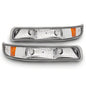 Raxiom 99-01 Chevrolet Silverado 1500 Axial Series Euro Turn Signal and Parking Lights- Chrome