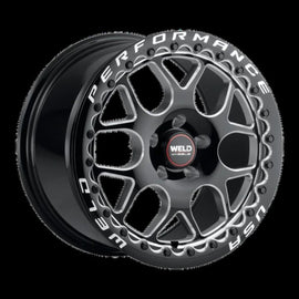 Weld Solana Beadlock 17x10 / 5x114.3 BP / ET0 / 78.1mm Bore - Gloss Black MIL DIA Wheel