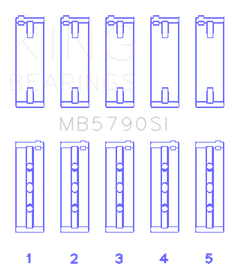 King Engine Bearings Porsche M 48 / M 48.50 (Size STD) Main Bearing Set