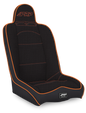 PRP Daily Driver High Back Suspension Seat- Black/Orange Tweed