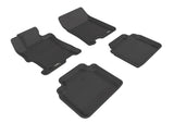 3D MAXpider 2008-2012 Honda Accord Kagu 1st & 2nd Row Floormats - Black