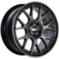 BBS CH-RII 21x9.5 5x112 ET30 PFS Platinum Center Black Rim SS Rim Protector Wheel w/Motorsport Etch