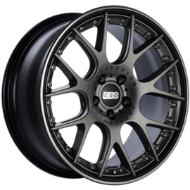 BBS CH-RII 21x10.5 5x112 ET17 CB66.5 Platinum Center Black Rim w/ SS Rim Prot Wheel -82mm PFS Req