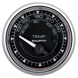 AutoMeter Chrono 2-1/16in 250 Degree Temperature Electric Gauge - Chrome