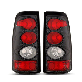 Raxiom 03-06 Chevrolet Silverado 1500 Fleetside Axial Series TailLights-CarbonFiber-Rd/Clear Lens