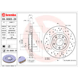 Brembo OE 16-17 Chrysler 200/13-16 Dodge Dart Friction Brake Disc
