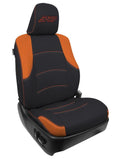 PRP 11-24 Toyota 4Runner Front Seat Covers (Pair) - Black/Orange
