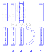 Load image into Gallery viewer, King Engine Bearings Crankshaft Main Bearing 0.5mm (Oversize) Ford Duratec V6