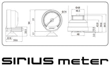 Load image into Gallery viewer, GReddy Sirius Meter - Water Temp 0/120 (Deg.C) 74mm Analog Gauge (w/Water Temp Sensor &amp; Harness Set)