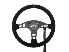 PRP Heated Flat Suede Steering Wheel - Black