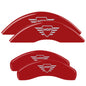 MGP 4 Caliper Covers Engraved Front & Rear MGP Red Finish Silver Characters 2011 BMW 750i