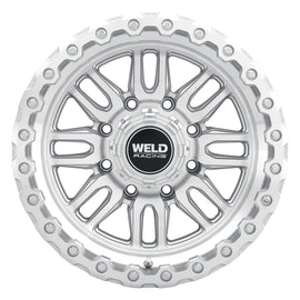 Weld Off-Road Swift 17x9in 6x135 / 6x139.7 BP ET-12 106.1mm CB - Gloss Silver Machined Wheel & Ring