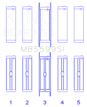 Load image into Gallery viewer, King Engine Bearings International 421CI/446CI V8 (STD Size) Crankshaft Main Bearing Set