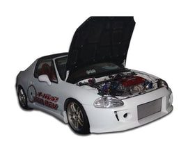 1993-1997 Honda Del Sol Duraflex Type M Body Kit - 4 Piece - Includes Type M Front Bumper Cover (101156) Type M Rear Lip Under Spoiler Air Dam (101252) Buddy Side Skirts Rocker Panels (101248)