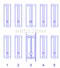 King Engine Bearings Mazda 626 F8/(Size +0.25mm) Main Bearing Set