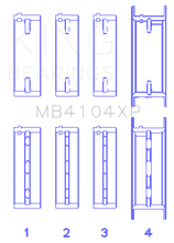 Load image into Gallery viewer, King Engine Bearings Nissan VG30DE/VG30DETT (Size +.025) Performance Main Bearing Set