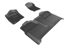 Load image into Gallery viewer, 3D MAXpider 2007-2013 Chevrolet Silverado Crew Cab Kagu 1st 2nd Row Floormats - Black