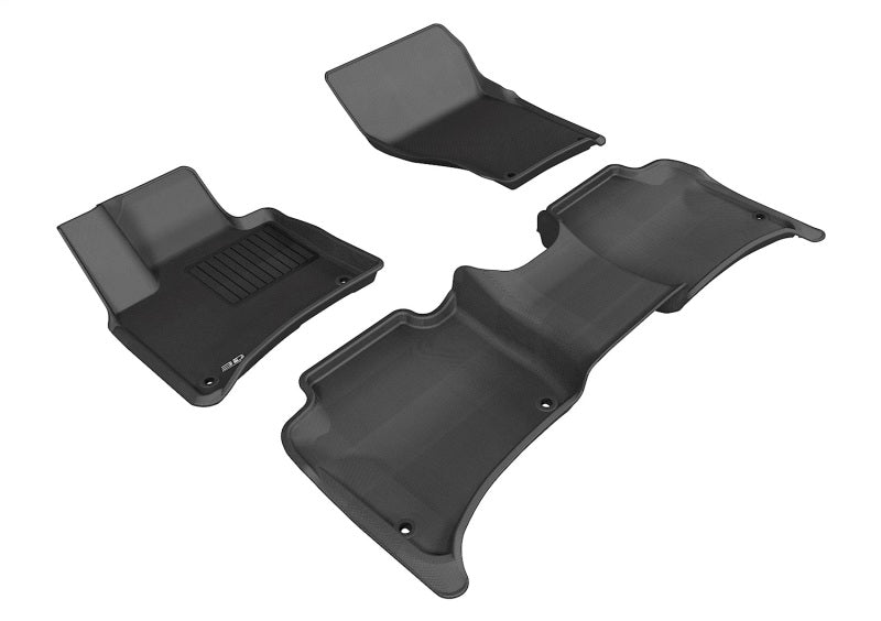 3D MAXpider 2011-2018 Porsche Cayenne Kagu 1st & 2nd Row Floormats - Black
