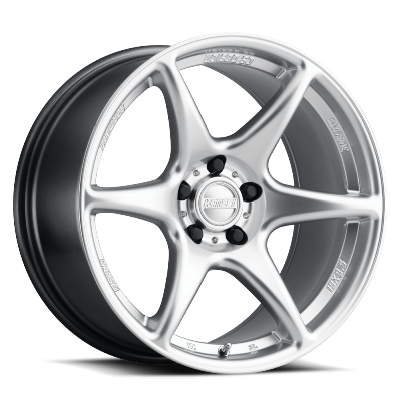Kansei K11S Tandem 15x8in / 4x100 BP / 0mm Offset / 73.1mm Bore - Hyper Silver Wheel Machined Lip