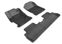 Load image into Gallery viewer, 3D MAXpider 2012-2013 Honda Civic Coupe Kagu 1st &amp; 2nd Row Floormats - Black