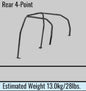 Cusco Safety21 4pt 4 Pssgr BLK Roll Cage Nissan R33 2dr (S/O/No Cancel)